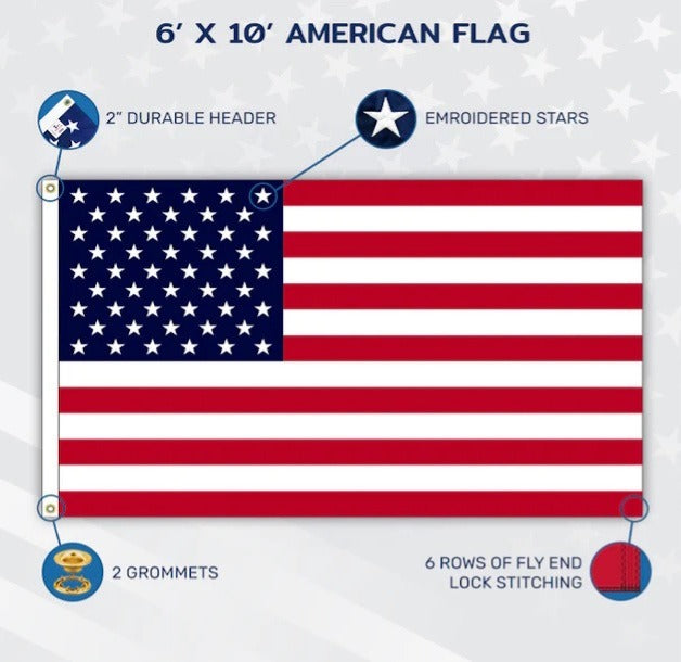 6' x 10' American Flag